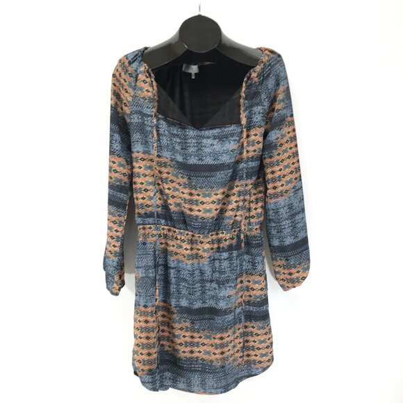 Wayf Off-the-Shoulder Aztec Print Mini Dress Women's Small Spring Party Boho - Picture 1 of 14